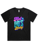 Womens Hot 80's Baby Oversized Drop Shoulder And Crop Top Cotton T-Shirt