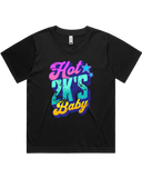 Womens Hot 2K's Baby Oversized Drop Shoulder And Crop Top Cotton T-Shirt
