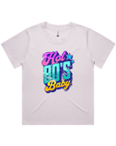 Womens Hot 80's Baby Oversized Drop Shoulder And Crop Top Cotton T-Shirt