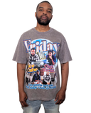 Mens Friday Vintage Stone Washed 100% Cotton Heavy Weight T-Shirt