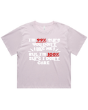 100% Sure I Don't Care Women's Drop Shoulder T-Shirt and Drop Shoulder Crop Top T-Shirt