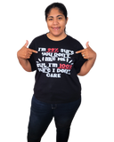 100% Sure I Don't Care Women's Drop Shoulder T-Shirt and Drop Shoulder Crop Top T-Shirt