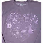 Halloween Heart Embroidered Sweatshirt