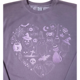 Halloween Heart Embroidered Sweatshirt