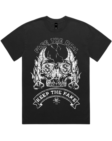 Free The Real Mens Vintage Heavy Weight T-Shirt