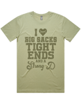 I luv Big Sacks Tight Ends And A Strong D Short Sleeve T-Shirt