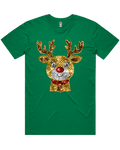 Sequin Look Reindeer Christmas Tshirt