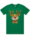 Sequin Look Reindeer Christmas Tshirt