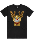 Sequin Look Reindeer Christmas Tshirt