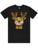 Sequin Look Reindeer Christmas Tshirt