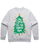 Come Adore Him Sequin Christmas Sweatshirt