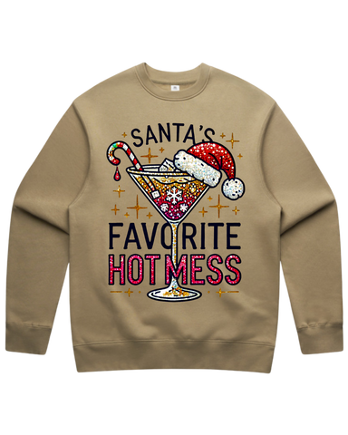 Santa's Favorite Hot Mess Christmas Sweatshirt