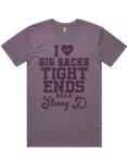 I luv Big Sacks Tight Ends And A Strong D Short Sleeve T-Shirt