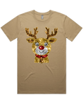 Sequin Look Reindeer Christmas Tshirt