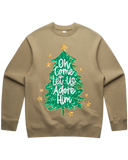 Come Adore Him Sequin Christmas Sweatshirt