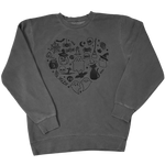 Halloween Heart Embroidered Sweatshirt