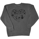 Halloween Heart Embroidered Sweatshirt
