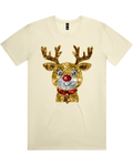 Sequin Look Reindeer Christmas Tshirt