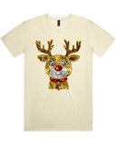 Sequin Look Reindeer Christmas Tshirt