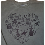 Halloween Heart Embroidered Sweatshirt