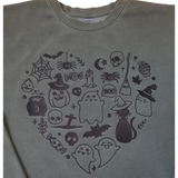 Halloween Heart Embroidered Sweatshirt