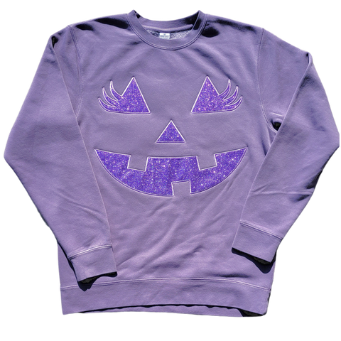 Lady Lantern Embroidered Glitter Sweatshirt