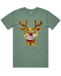 Sequin Look Reindeer Christmas Tshirt