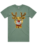 Sequin Look Reindeer Christmas Tshirt