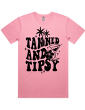 Tanned And Tipsy Short Sleeve T-Shirt