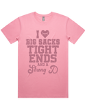 I luv Big Sacks Tight Ends And A Strong D Short Sleeve T-Shirt