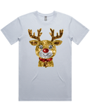 Sequin Look Reindeer Christmas Tshirt