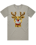 Sequin Look Reindeer Christmas Tshirt