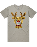 Sequin Look Reindeer Christmas Tshirt