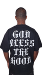 Mens God Bless The Hood Vintage Heavy Weight Cotton Short Sleeve T-Shirt