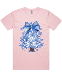 Christmas Blues Tree And Bow Tshirt