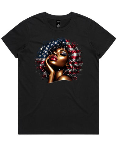 American Soul Sista 4th Of July Women's T-Shirt Or Crop Top