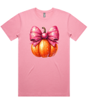 Fall Pumpkin And Bow Short Sleeve Tshirt