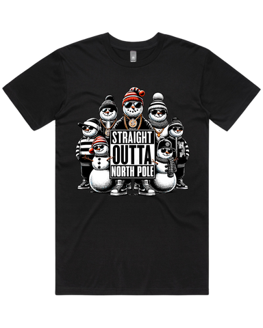 Straight Outta The North Pole Christmas Tshirt