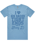 I luv Big Sacks Tight Ends And A Strong D Short Sleeve T-Shirt