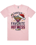 Santa's Favorite Hot Mess Christmas Tshirt