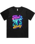 Womens Hot 2K's Baby Oversized Drop Shoulder And Crop Top Cotton T-Shirt