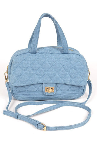 Quilted Denim Weekender Gym Bag