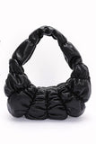 Crinkle Faux Leather Shoulder Bag