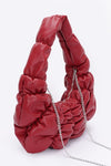 Crinkle Faux Leather Shoulder Bag