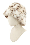 Large Leopard Print Fur Bucket Hat