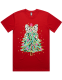 Dalmatian Bow Christmas Tree Tshirt