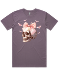 Pink Skull & Bow Halloween Tshirt