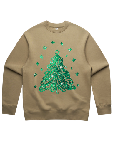 Green Sparkling Christmas Tree Sweatshirt