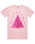 Sparkling Pink Christmas Tree Tshirt