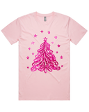 Sparkling Pink Christmas Tree Tshirt